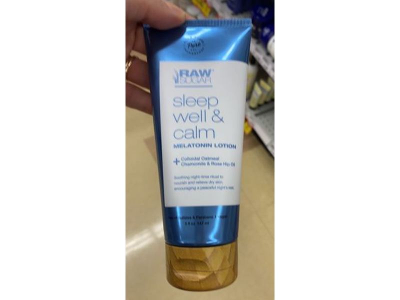 Raw Sugar Melatonin Lotion, Sleep Well And Calm, 5 fl oz