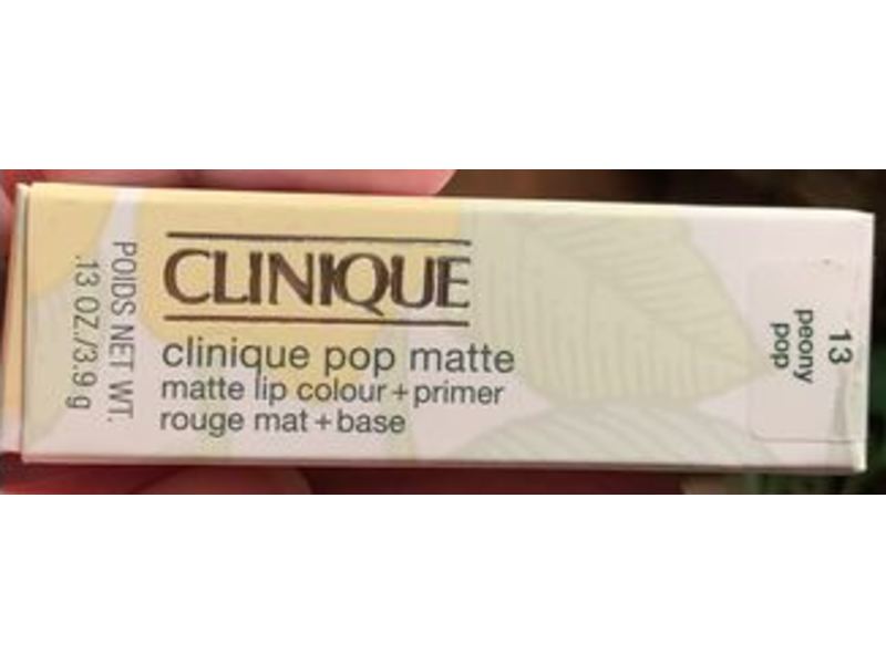 Clinique Pop Matte Lip Colour + Primer, Peony Pop, 0.13 oz/3.9 g