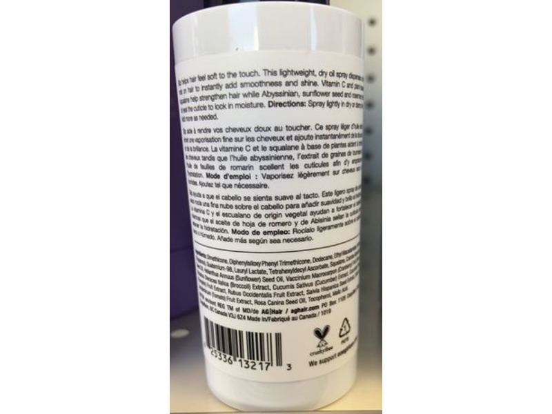 AG Hair Care Slip Dry Oil Spray, Repair, 3.4 fl oz/100 mL