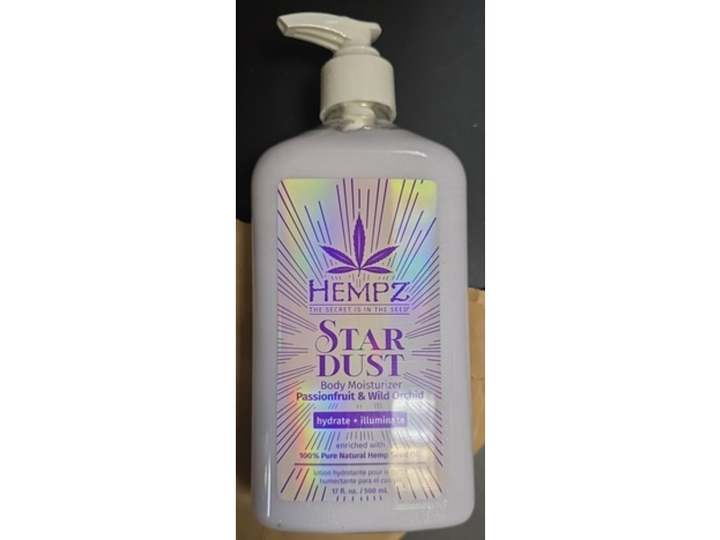 Hempz Star Dust Moisturizer, Passionfruit & Wild Orchid, 17 fl oz/500 mL
