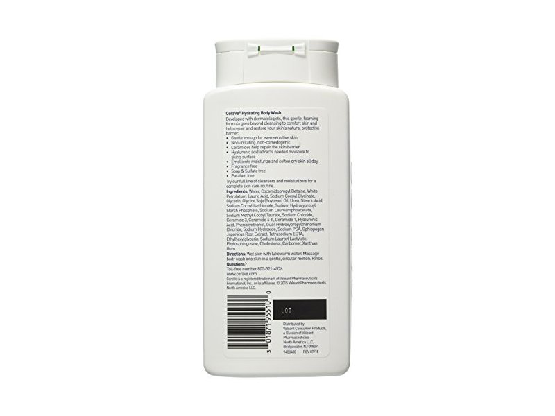 CeraVe Hydrating Body Wash, 10 Fluid Ounce