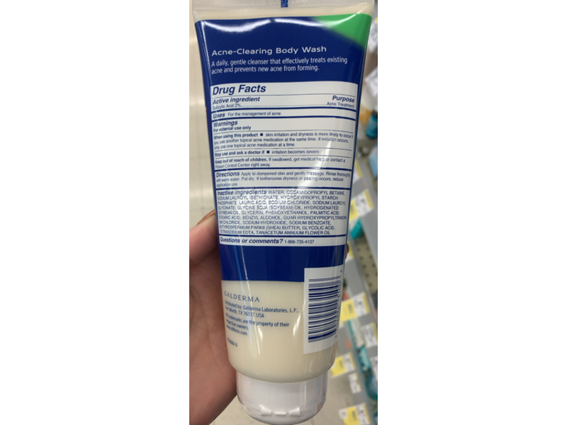 Differin Acne Clearing Body Wash, 2% Salicylic Acid, 10 fl oz/295 mL