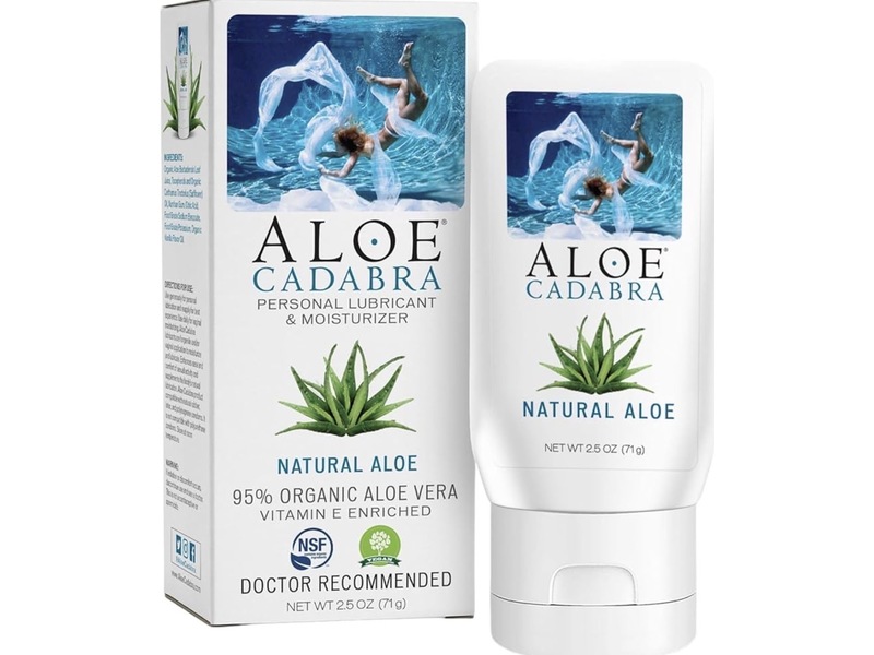 Aloe Cadabra Personal Lubricant & Vaginal Moisturizer, Natural Aloe, 2,5 oz/71 g, Pack Of 5