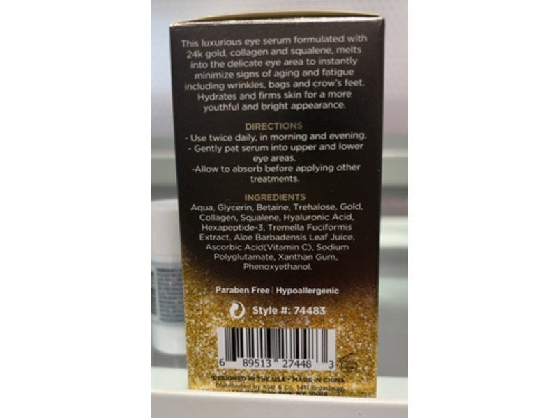 CB Clear Eye Serum, 24k Gold, Collagen & Squalene, 1 oz/30 mL