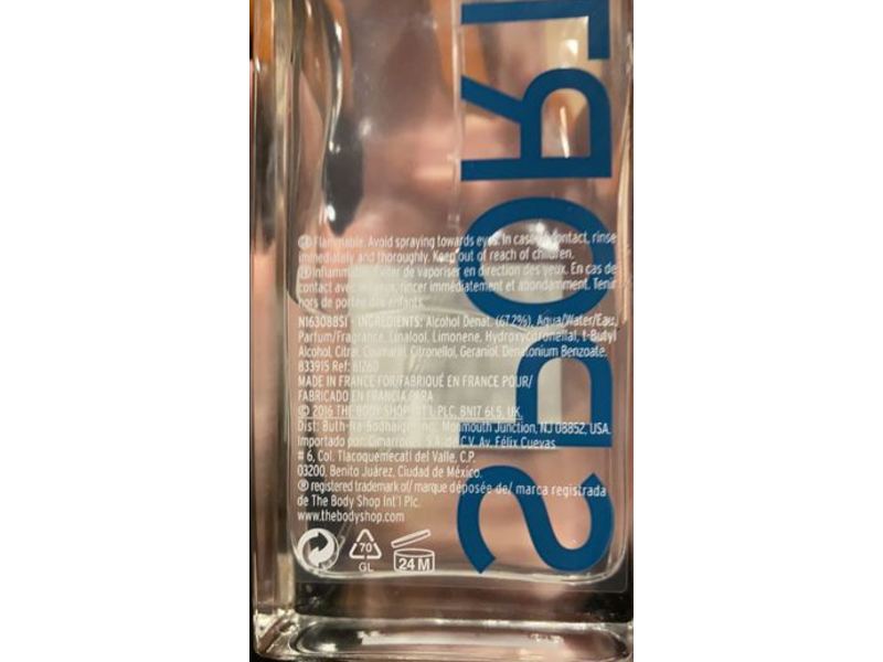 The Body Shop Sport Eau De Toilette, White Musk, 3.3 fl oz