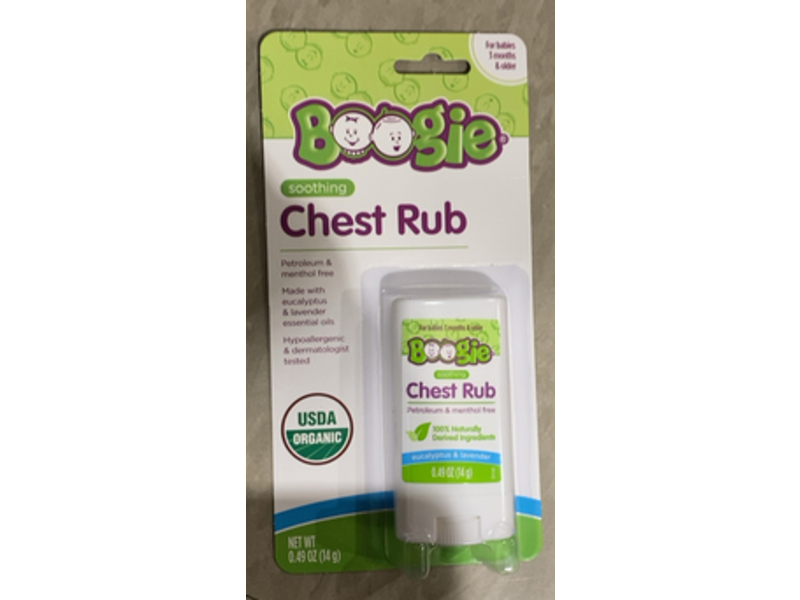 Boogie Soothing Chest Rub, Eucalyptus & Lavender, 0.49 oz/14 g