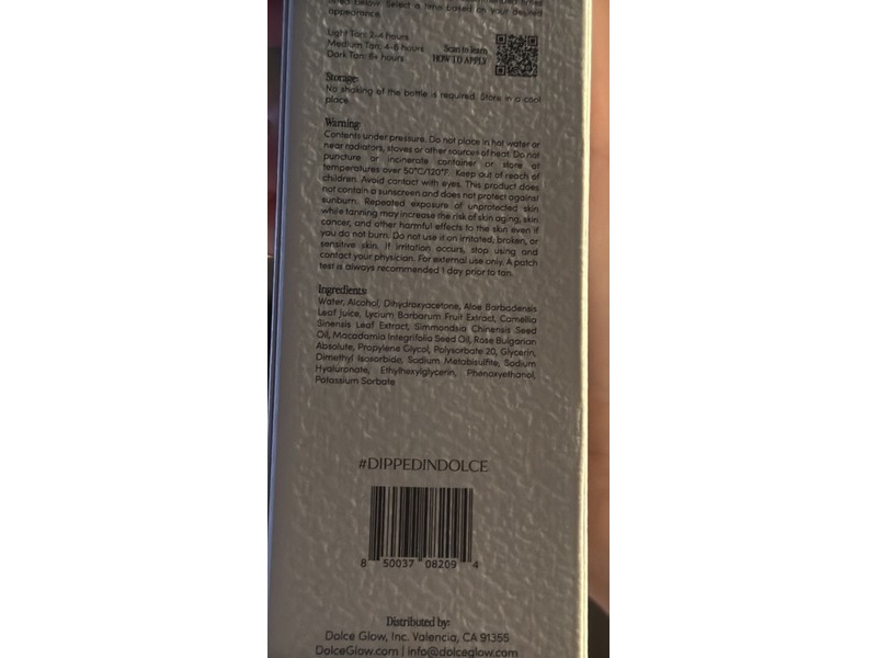 Dolce Glow By Isabel Alysa Clear Self-Tanning Mist, Light To Medium, 3.4 fl oz/100 mL