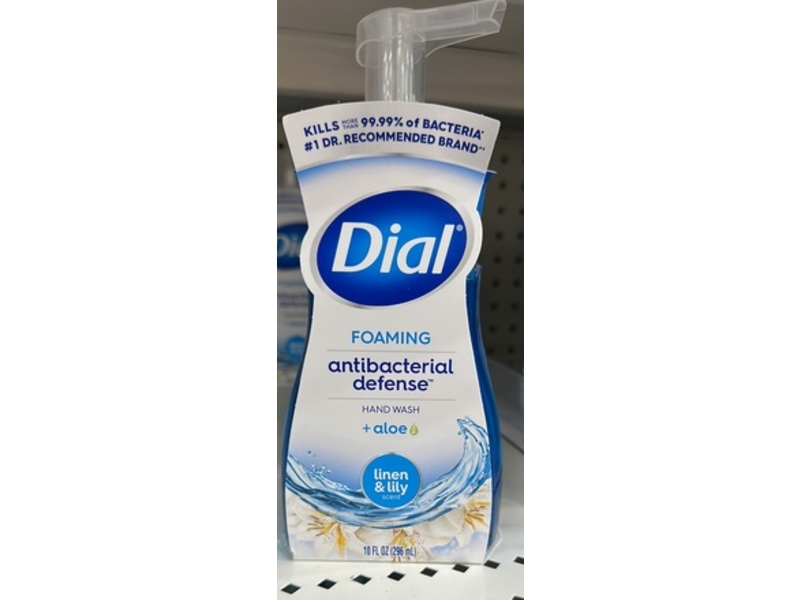 Dial Foaming Antibacterial Defense Hand Wash, Aloe Linen & Lily, 10 fl oz/296 mL