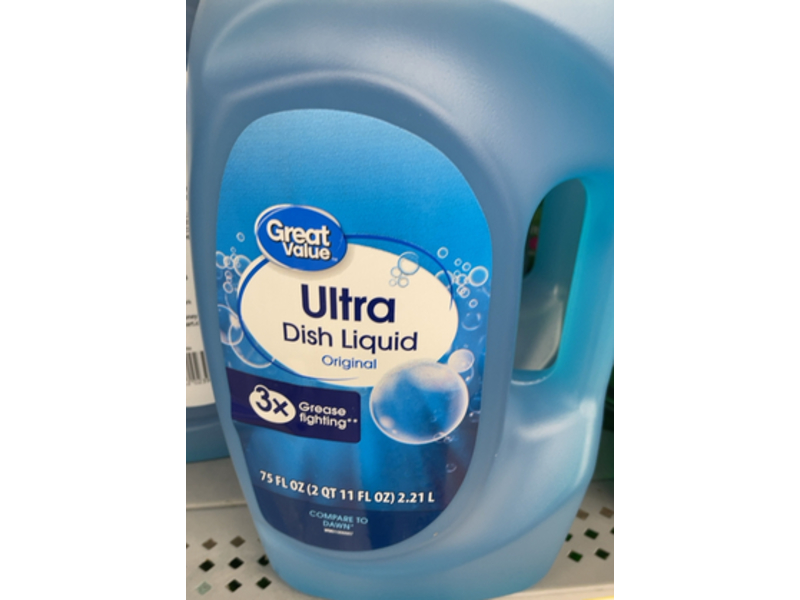 Great Value Ultra Dish Liquid, Original, 75 fl oz
