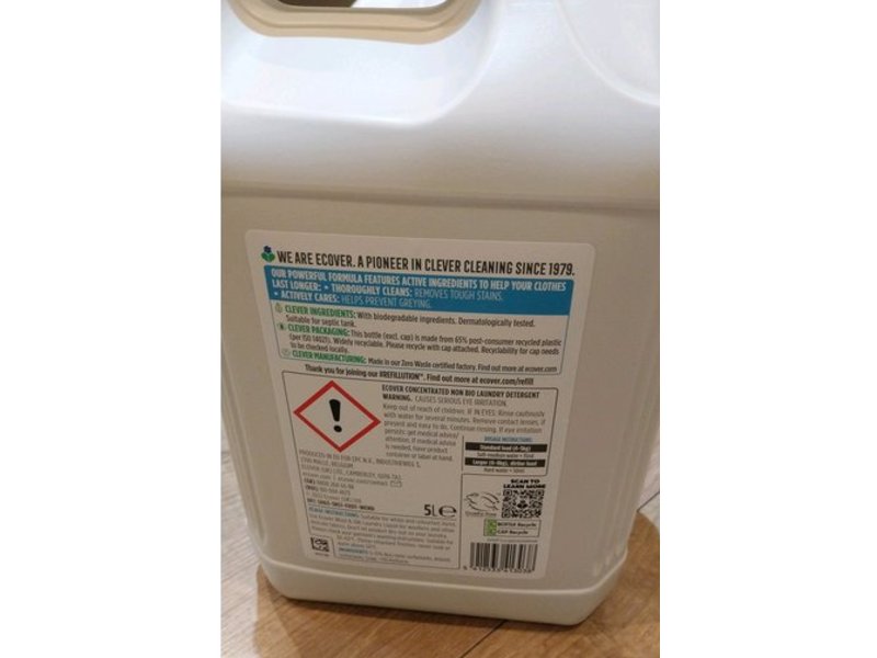 Ecover Cleans & Cares Liquid Laundry Detergent, Lavender & Sandalwood, 142 Loads, 5 L