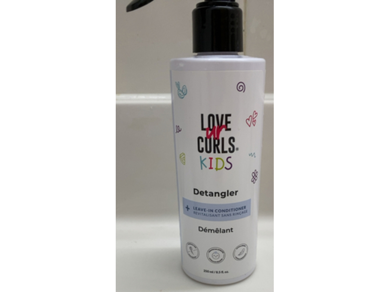 LUS Love Ur Curls Kids Detangler Leave-In-Conditioner, 8.5 fl oz/250 mL