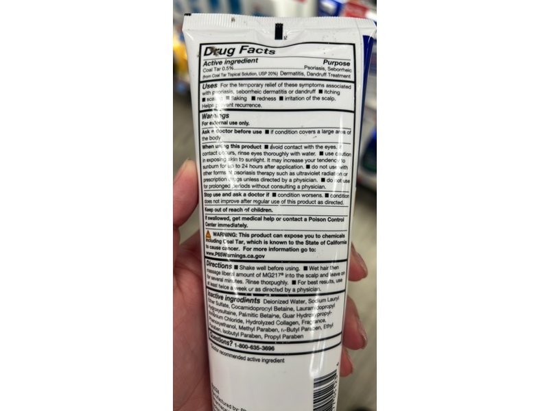 MG217 Therapeutic Shampoo, 0.5% Coal Tar, 8 fl oz/240 mL