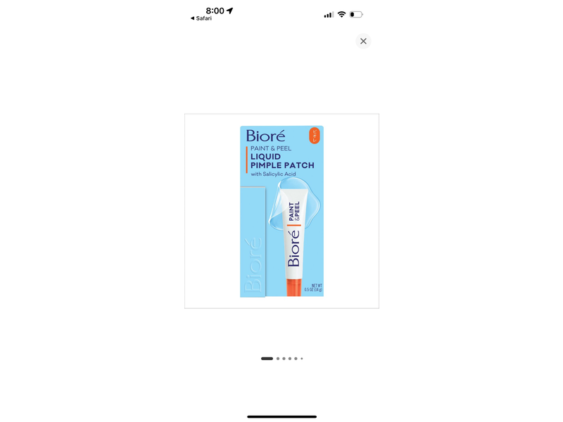 Biore Paint & Peel Liquid Pimple Patch, Salicylic Acid, 0.5 oz/14 g