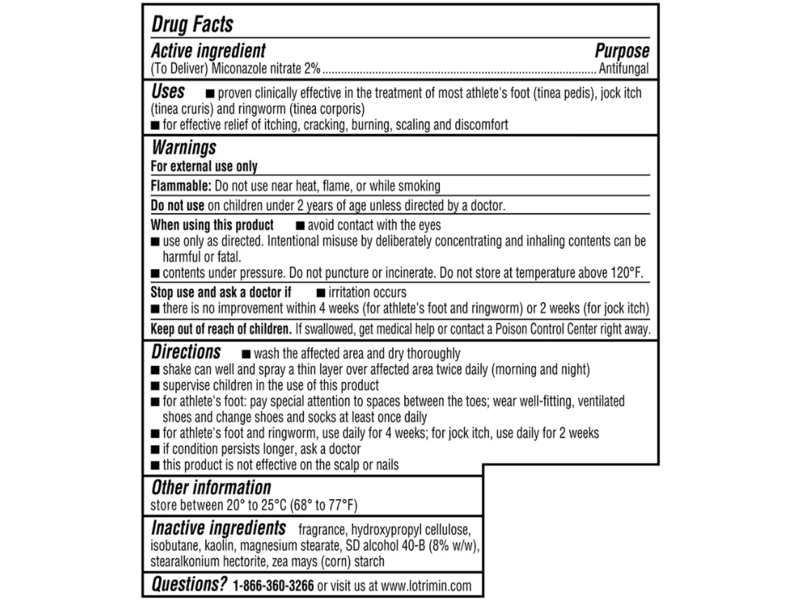 Lotrimin AF Athlete's Foot Deodorant Powder Spray, 4.6 oz/133 g, Pack Of 3