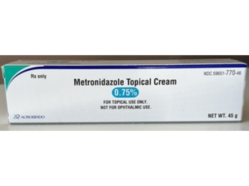 Metronidazole Topical Cream, 0.75%, 45 g, Aurobindo (RX)