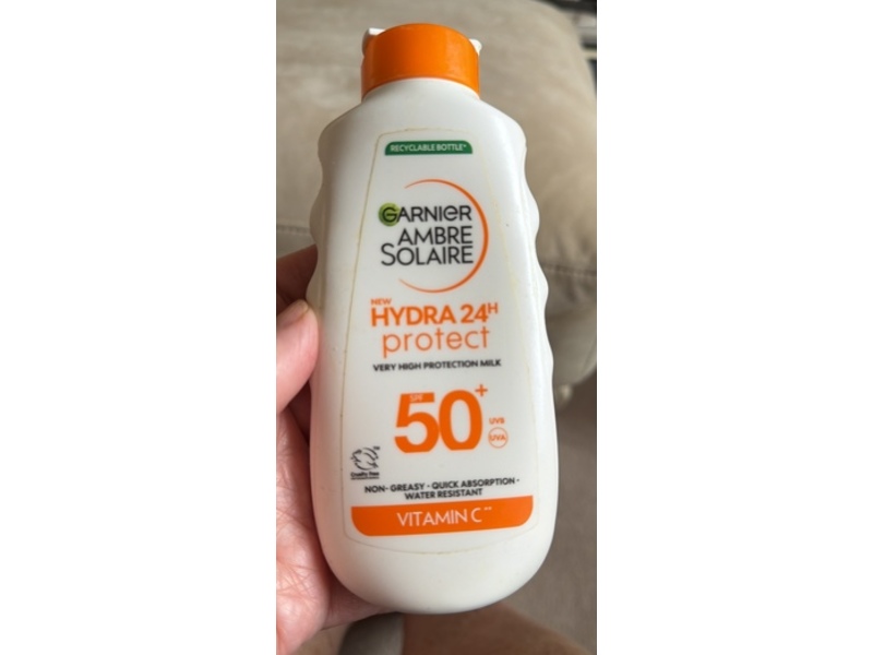 Garnier Ambre Solaire Hydra 24H Protect Very High Protection Milk, SPF 50+, 175 mL