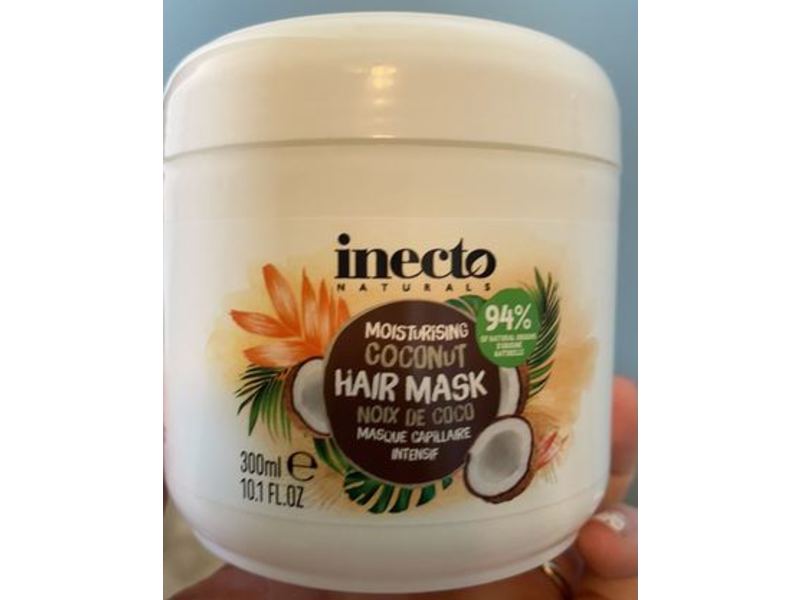 Inecto Naturals Moisturising Hair Mask, Coconut, 10.1 fl oz/300 mL