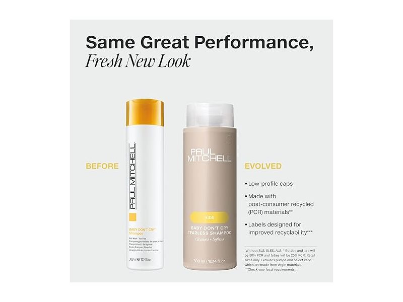 Paul Mitchell Kids Baby Don’t Cry Tearless Shampoo, 33.8 fl oz/1 L