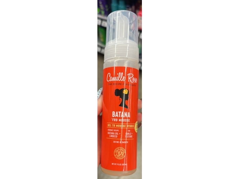 Camille Rose Batana ‘Fro Mousse, Batana Oil + Linseed, 7 fl oz/207 mL