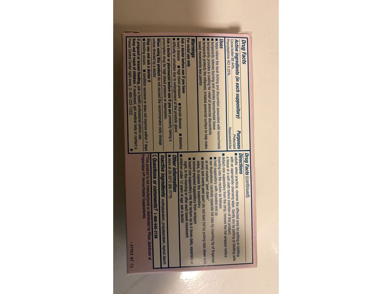 Rugby Hemorrhoidal Suppositories, 12/Box