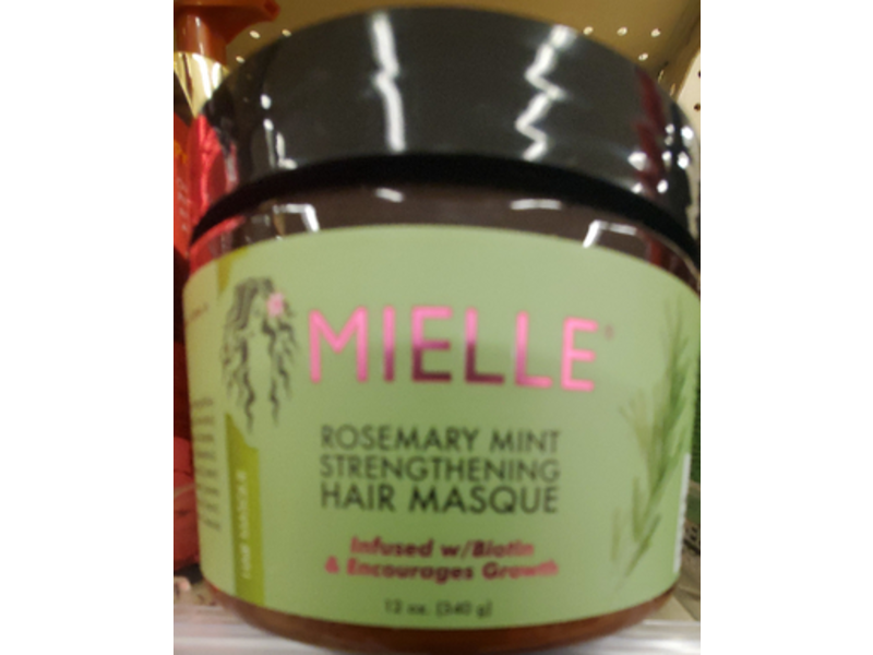 Mielle Strengthening Hair Masque, Rosemary Mint, 12 oz/340 g