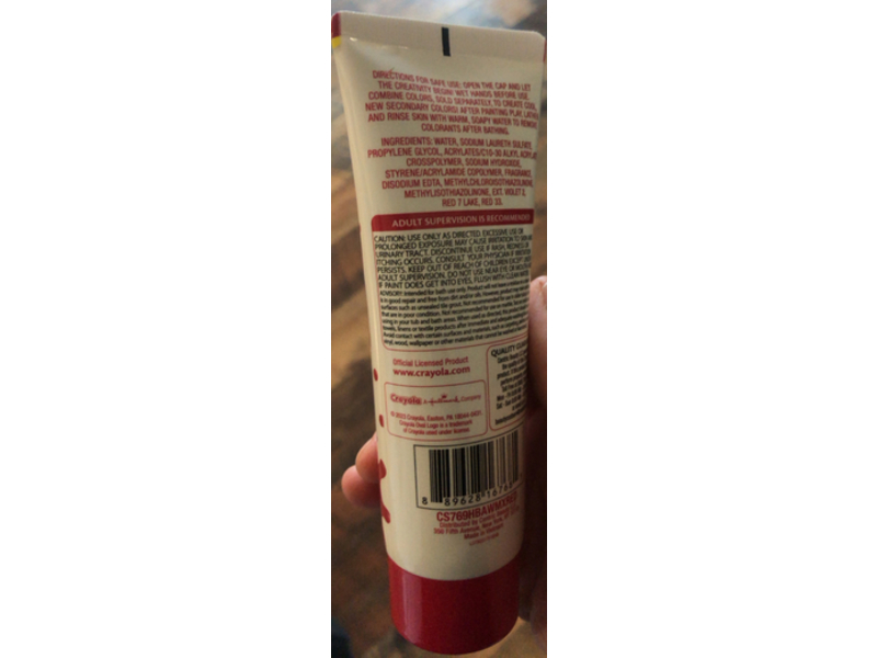 Crayola Bathtub Finger Paint Soap, Radical Red, 3 fl oz