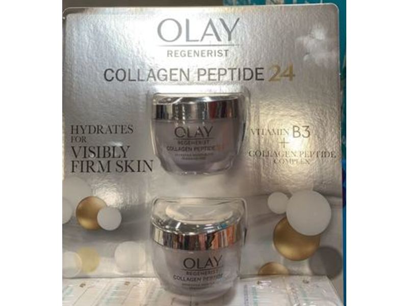 Olay Regenerist Collagen Peptide 24 Hydrating Moisturizer, Fragrance-Free, 1.7 oz/48 g, Pack Of 2