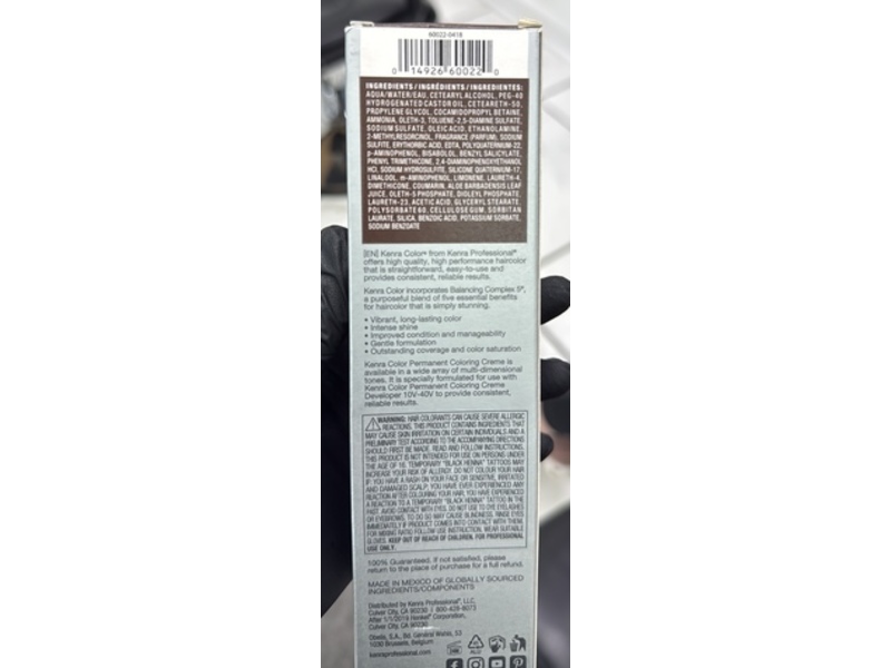 Kenra Permanent Coloring Creme, 6B Brown Mocha, 3 oz/85 g