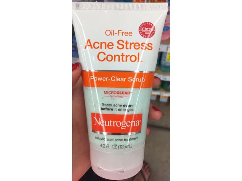 Neutrogena Acne Stress Control Power-Clear Scrub, Oil-Free, 4.2 fl oz/125 mL