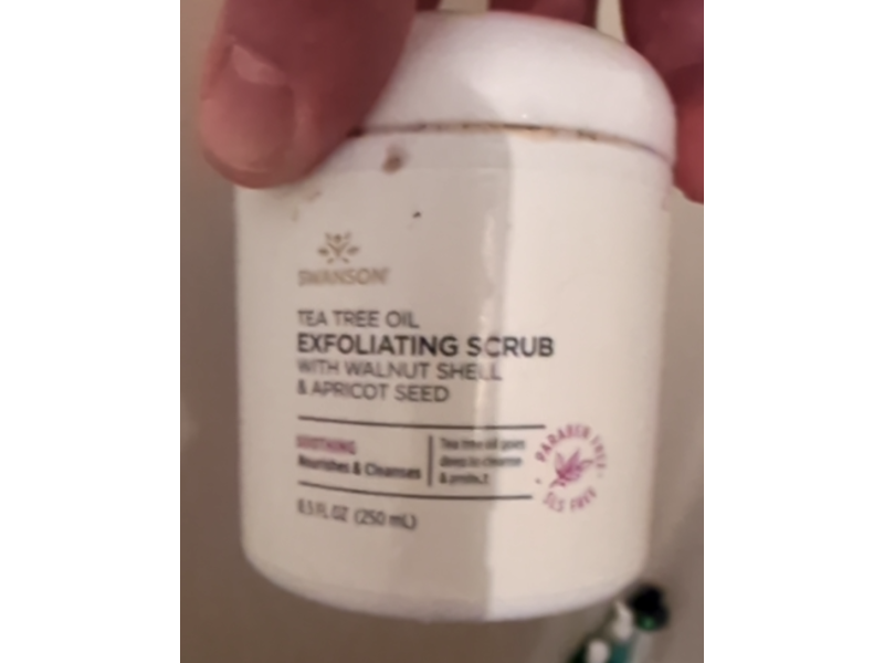 Swanson Tea Tree Oil Exfoliating Scrub, Walnut Shell & Apricot Seed, 8.5 fl oz/250 mL
