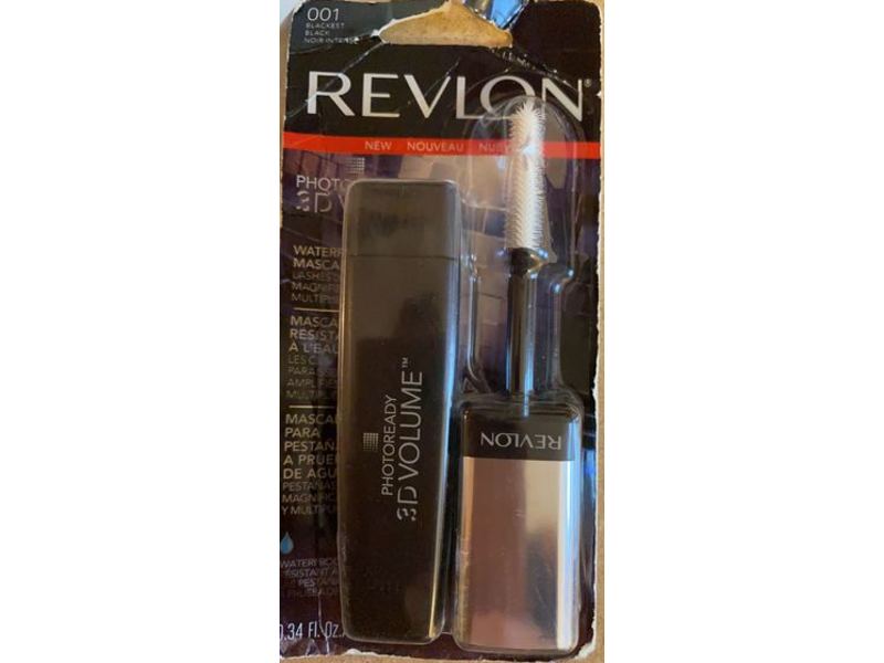 Revlon Photo Ready 3d Mascara Waterproof, Blackest Black, 0.34 fl oz/10 mL