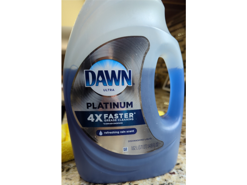 Dawn Ultra Platinum Dishwashing Liquid, Refreshing Rain Scent, 54.8 fl oz/1.62 L