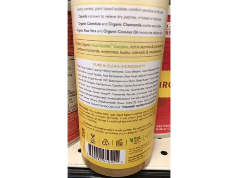 Babo Botanicals Moisturizing Baby Bubble Bath & Wash, 15 fl oz/450 mL