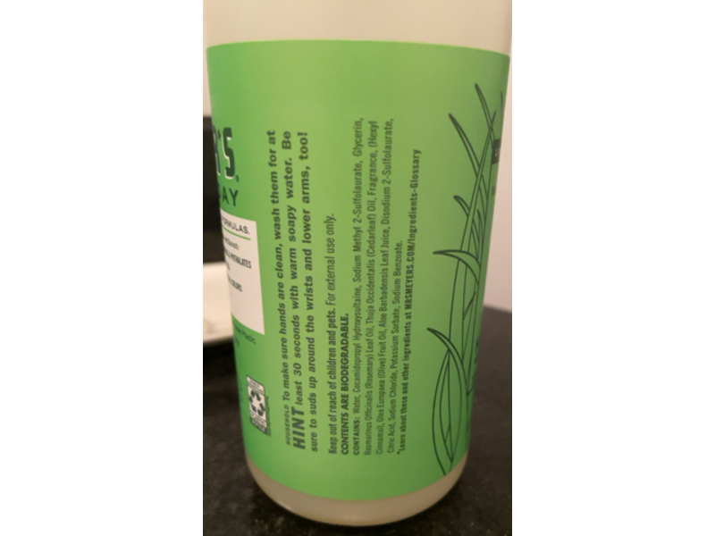 Mrs. Meyer's Clean Day Hand Soap, Fresh Citrus Grass Scent, 16 fl oz/473 mL