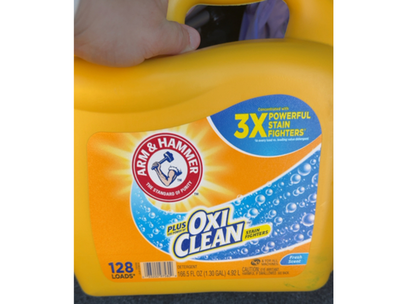 Arm & Hammer Plus OxiClean Detergent, Fresh Scent, 128 Loads, 166.5 fl oz/4.92 L