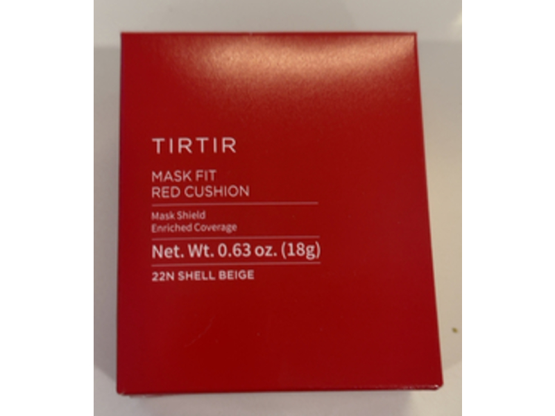 Tirtir Mask Fit Red Cushion Foundation, 22N Shell Beige, 0.63 oz/18 g
