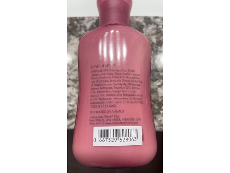 Bath & Body Works Body Lotion, Pink Chiffon, Vitamin E, Jojoba & Shea Butter, 3 fl oz/88 mL