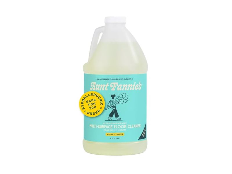 Aunt Fannie's Ultra Concentrated Multi Surface Floor Cleaner, Bright Lemon, 6.4 fl oz/1.33 L