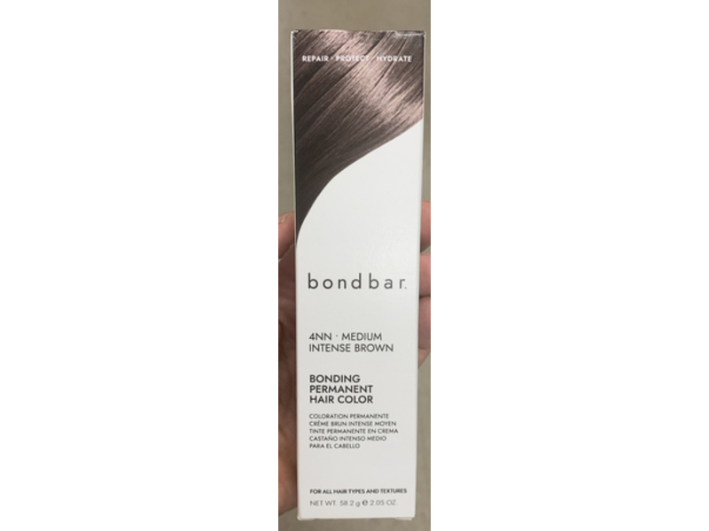 Bondbar Bonding Permanent Creme Hair Color, 4NN Medium Intense Brown, 2.05 oz/58.2 g