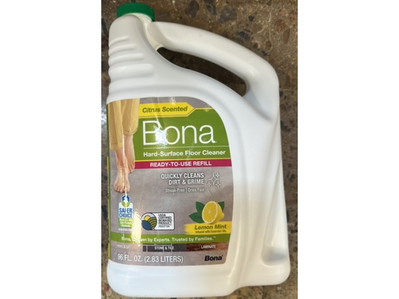 Bona Hard-Surface Floor Cleaner, Lemon Mint, 96 fl oz/2.83 L