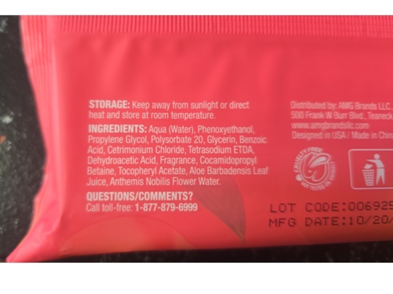 Ashley Belle Hand Wipes, Mango Peach Splash, 30 Count