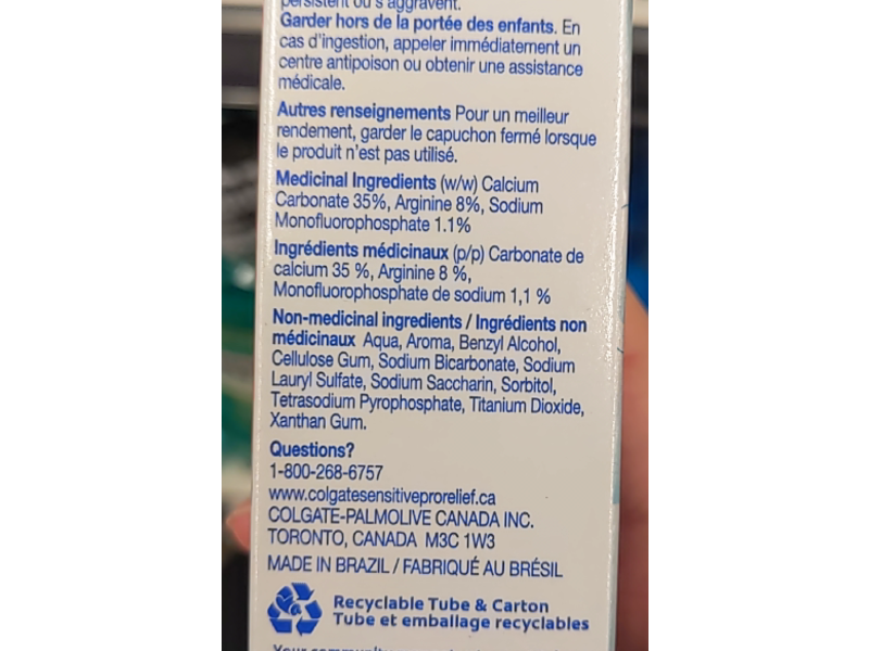 Colgate Sensitive Pro-Relief Enamel Repair Toothpaste, 75 mL