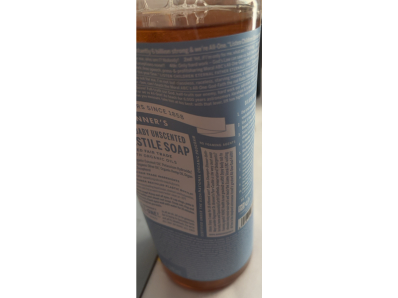 Dr. Bronner's 18-In-1 Hemp Baby Pure-Castile Soap, 32 fl oz/946 mL