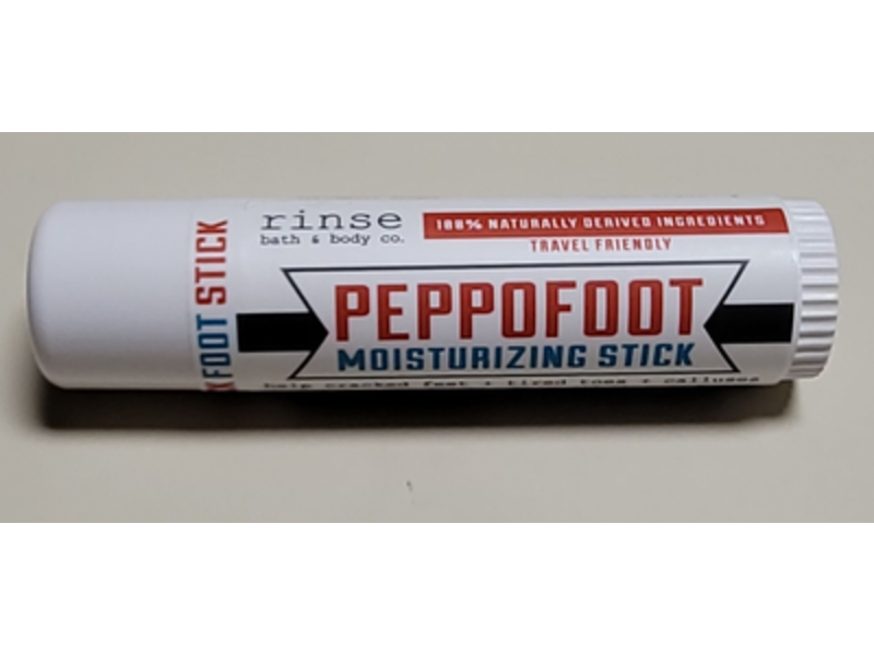 Rinse Bath & Body Co. Travel Friendly Peppofoot Moisturizing Stick, Tea Tree + Peppermint, 0.5 oz