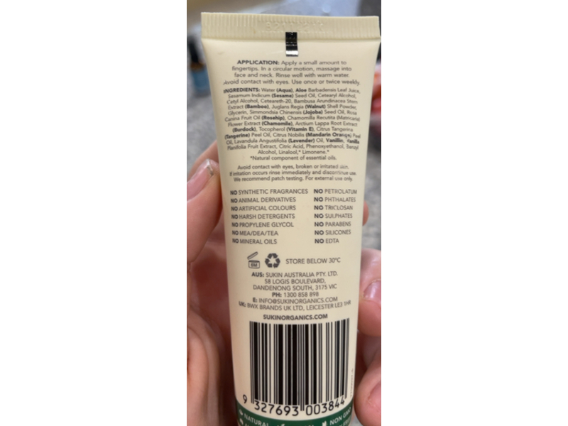 Sukin Revitalizing Facial Scrub, 1.69 fl oz/50 mL