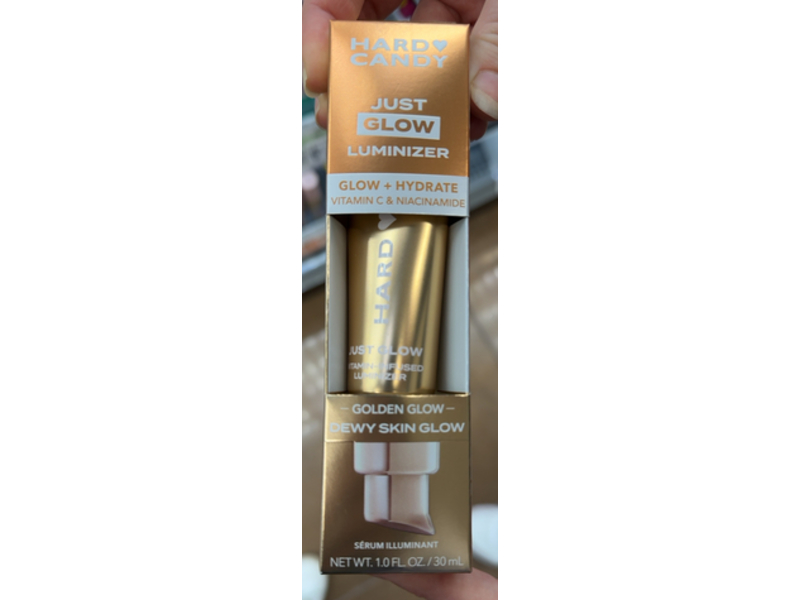 Hard Candy Just Glow Luminizer Serum, Glow + Hydrate Vitamin C & Niacinamide, Golden Glow, 1 fl oz/30 mL