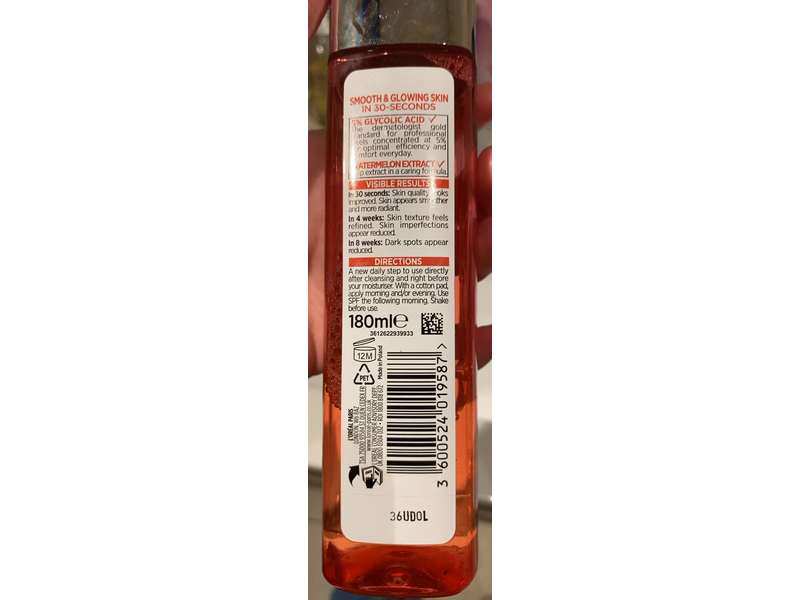 L'Oreal Paris Revitalift Peeling Toner, 5% Glycolic Acid+Watermelon Extract, 180 mL