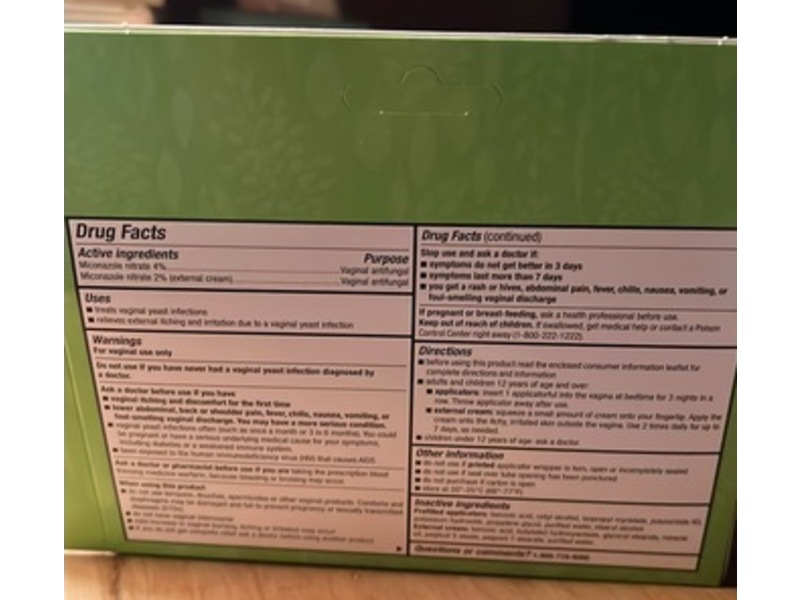 Monistat Miconazole 3 Vaginal Cream Combination Pack