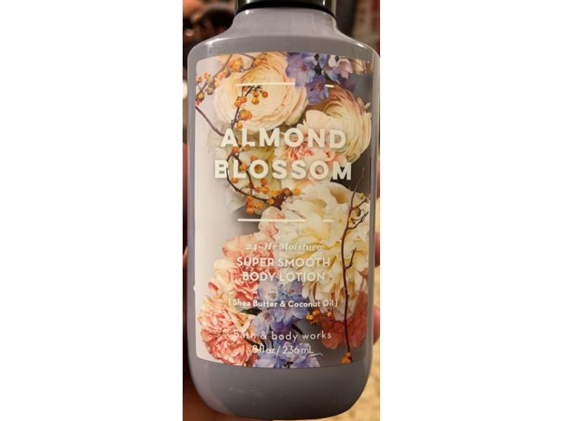 Bath & Body Works Almond Blossom Super Smooth Body Lotion, Shea Butter & Coconut Oil, 8 fl oz/236 mL