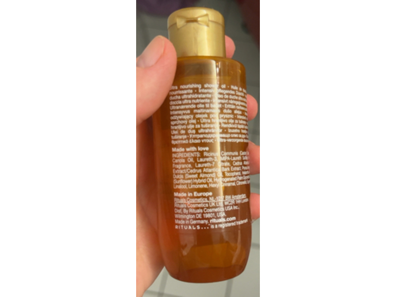 Rituals The Ritual Of Mehr Shower Oil, Sweet Almond Oil & Cedar Wood, 2.5 fl oz/75 mL